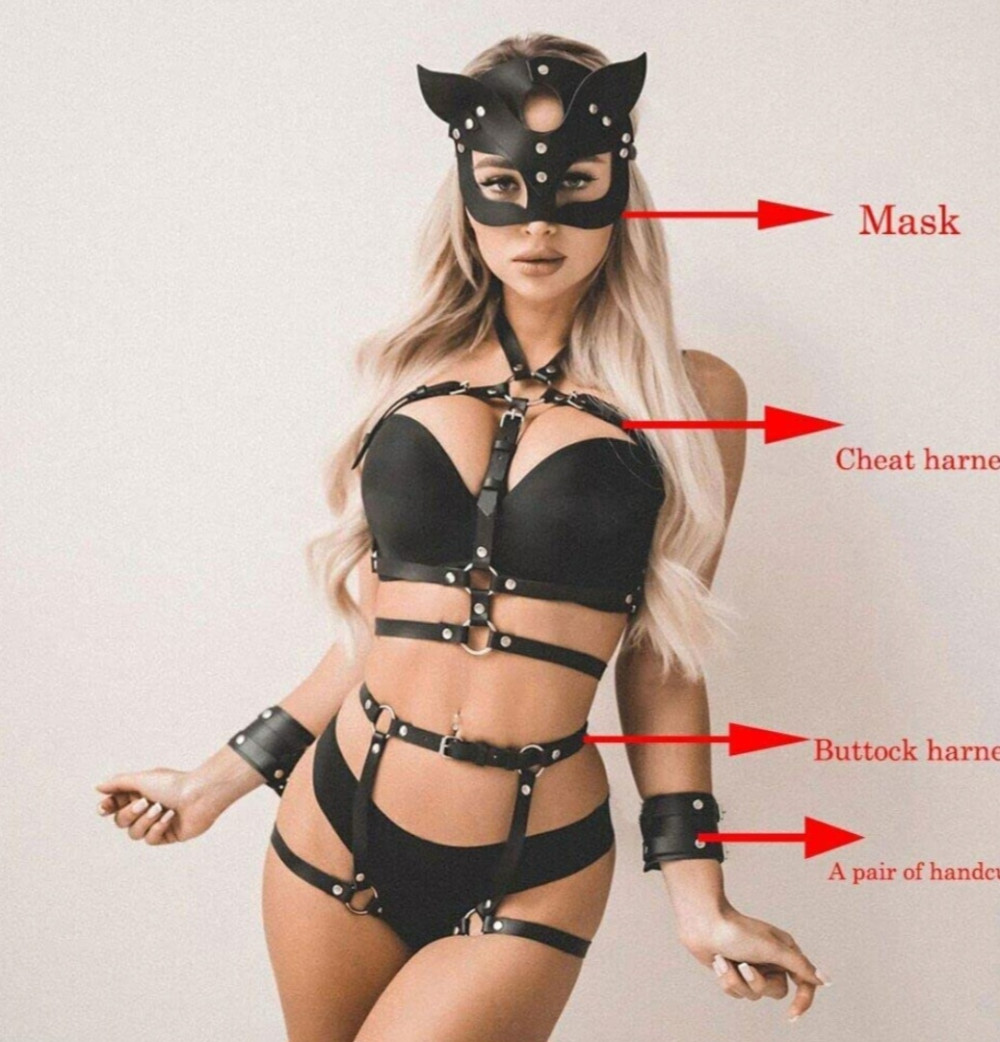 SUPERB BONDAGE HARNESS SET WITH Mask